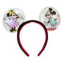 Disney: D100 - All-Over-Print Iridescent Mini Backpack with Mouse Ears Headband