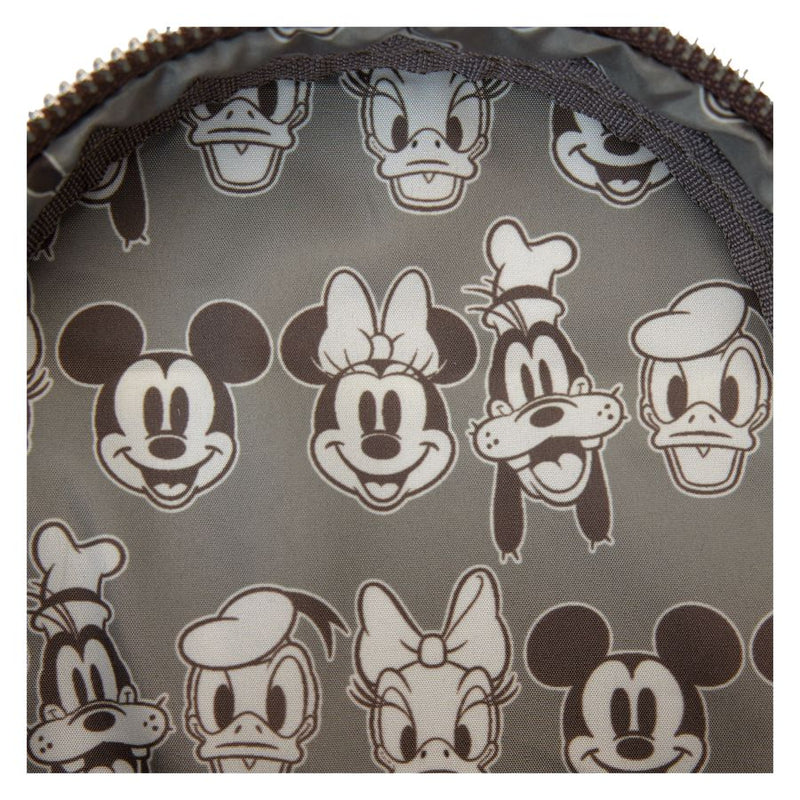 Mickey & Friends - Faux Leather & Canvas Water Bottle Crossbody Bag