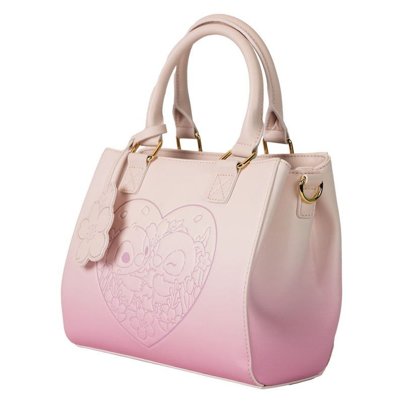 Disney - Cute Stitch and Angel Cherry Blossom Crossbody Bag