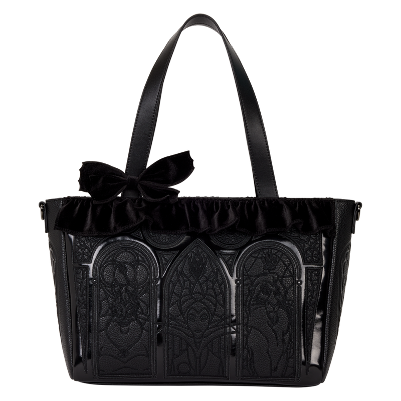 Disney Villains - Black Faux Leather with Velvet Trim Tote Bag & Coin Bag