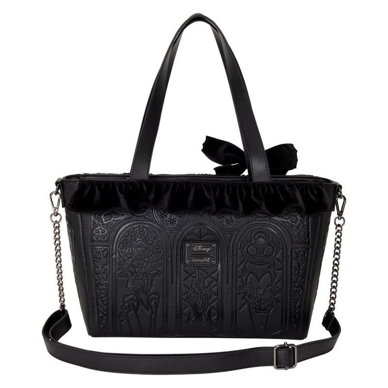 Disney Villains - Black Faux Leather with Velvet Trim Tote Bag & Coin Bag