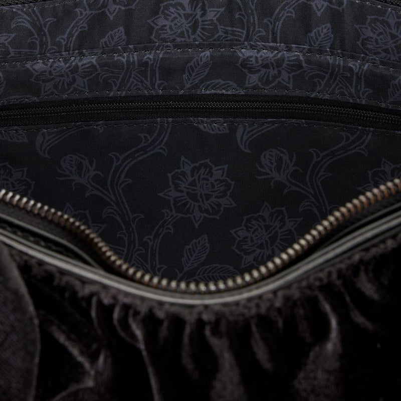 Disney Villains - Black Faux Leather with Velvet Trim Tote Bag & Coin Bag