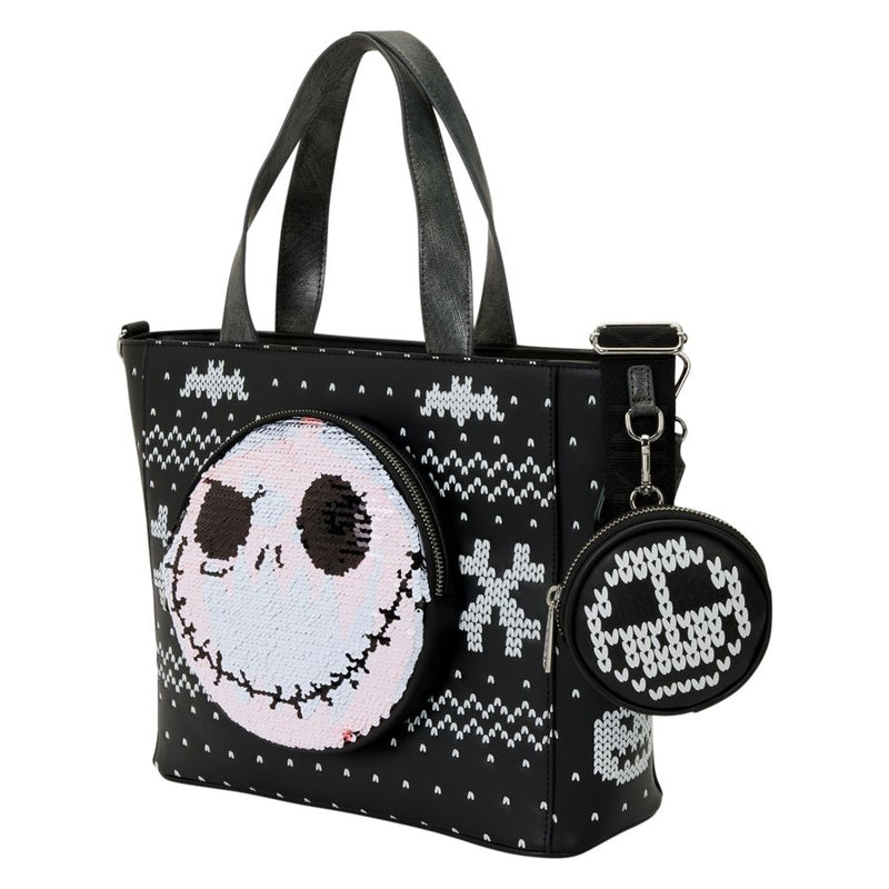 The Nightmare before Christmas - Jack Skellington Reversible Sequins Tote Bag with Coin Purse