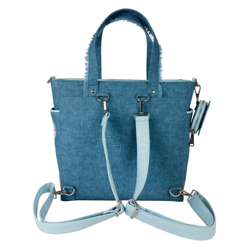 Disney - Dogs & Cats Faux Denim Convertible Tote Bag with Coin Purse