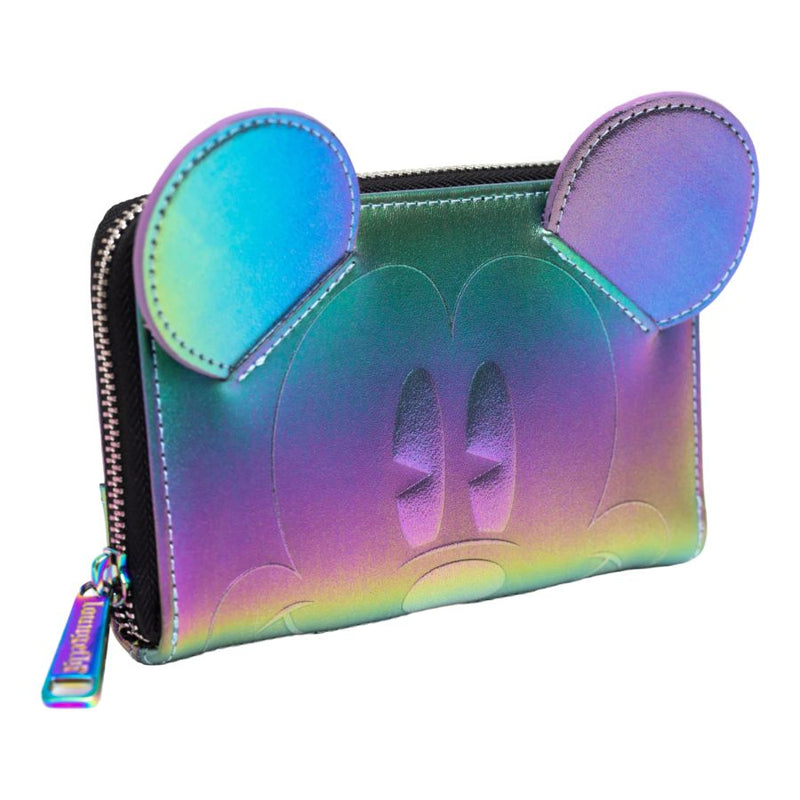 Disney - Mickey Mouse Oil Slick Iridescent Zip Around Purse