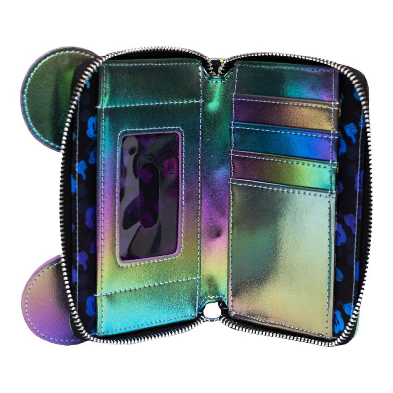 Disney - Mickey Mouse Oil Slick Iridescent Zip Around Purse