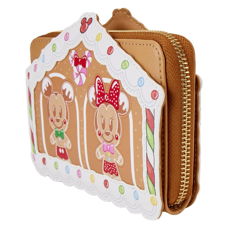 Disney - Mickey & Friends Gingerbread House Zip Around Wallet Purse