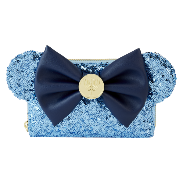 Disney - Minnie Mouse Hanukkah Sequin Zip Around Wallet Purse