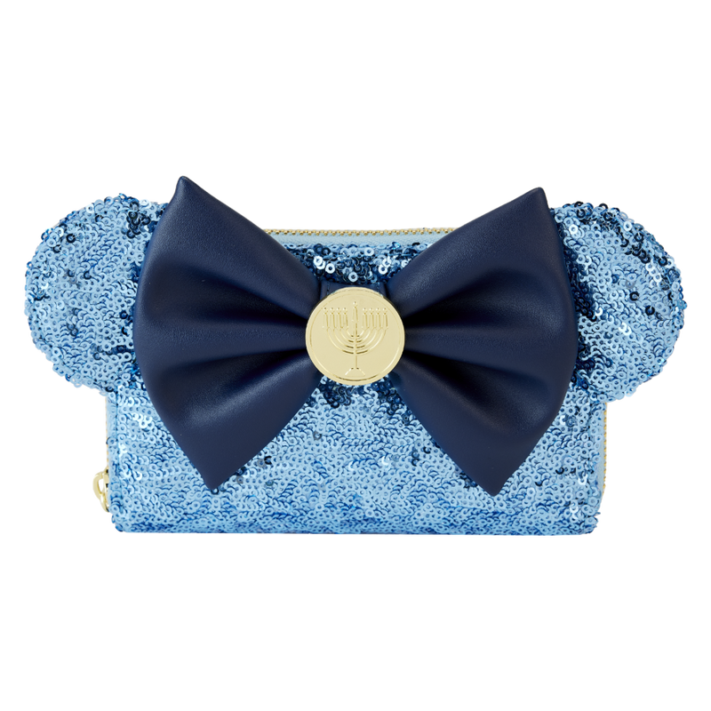 Disney - Minnie Mouse Hanukkah Sequin Zip Around Wallet Purse