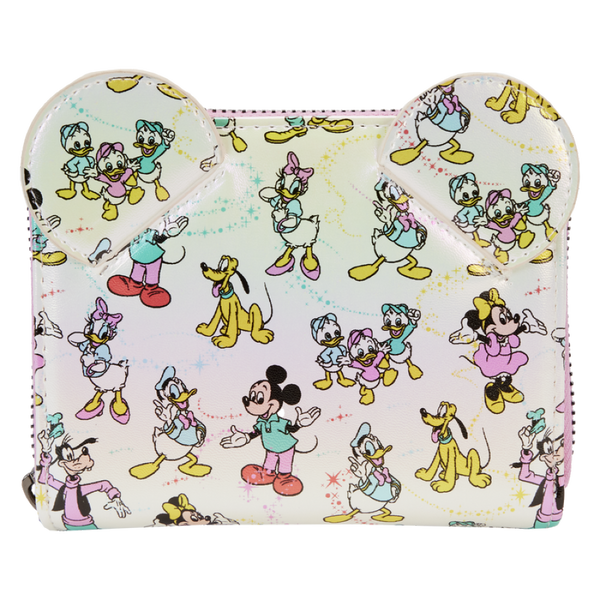 Disney: D100 - Classic All-Over Print Iridescent Zip Around Wallet