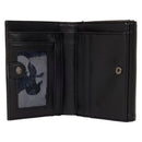 Disney Villains - Black Faux Leather with Velvet Trim Tri-Fold Wallet