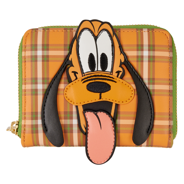 Disney - Pluto 95th Anniversary Plaid Zip Around Wallet