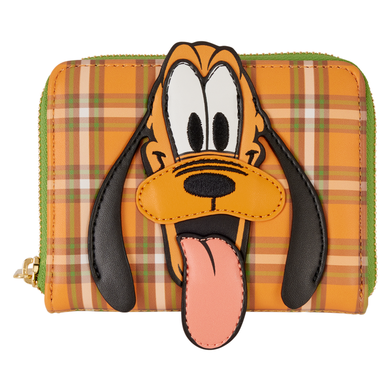 Disney - Pluto 95th Anniversary Plaid Zip Around Wallet