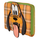 Disney - Pluto 95th Anniversary Plaid Zip Around Wallet