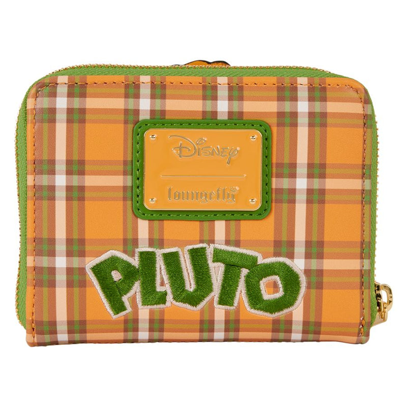 Disney - Pluto 95th Anniversary Plaid Zip Around Wallet