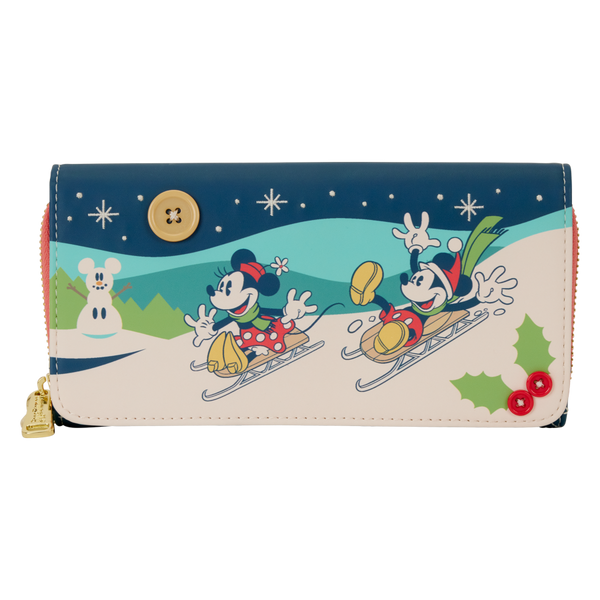Disney - Mickey & Minnie Holiday Wristlet Wallet