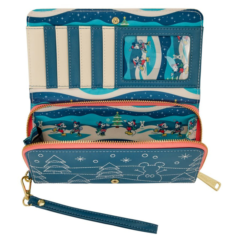 Disney - Mickey & Minnie Holiday Wristlet Wallet
