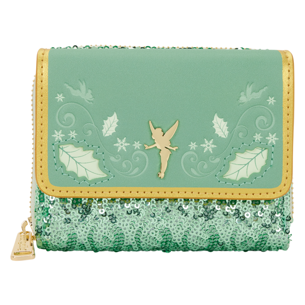 Disney - Tinker Bell Holiday Sequin Tri-Fold Wallet