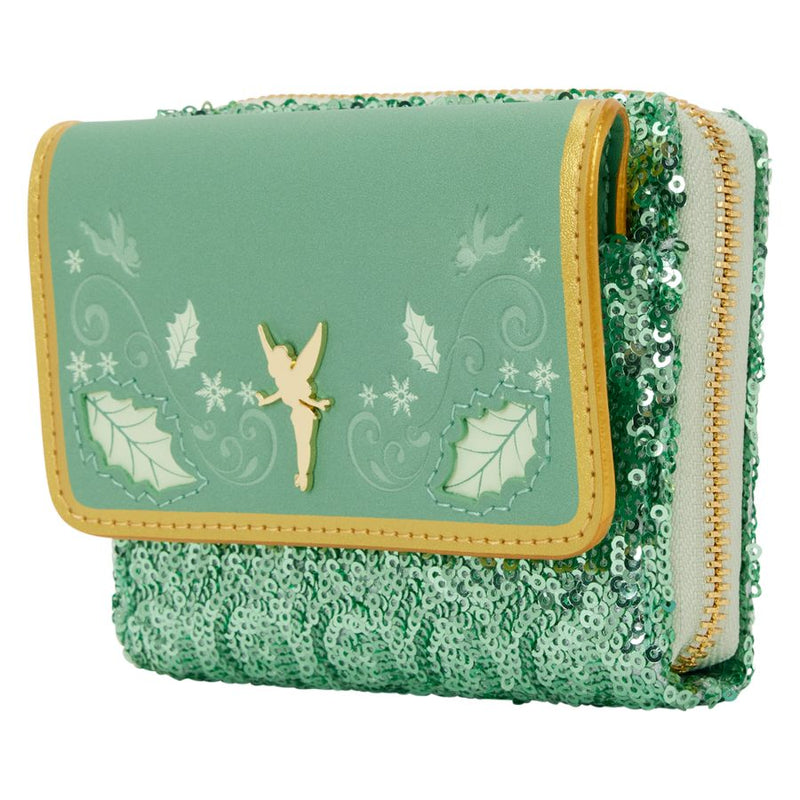 Disney - Tinker Bell Holiday Sequin Tri-Fold Wallet