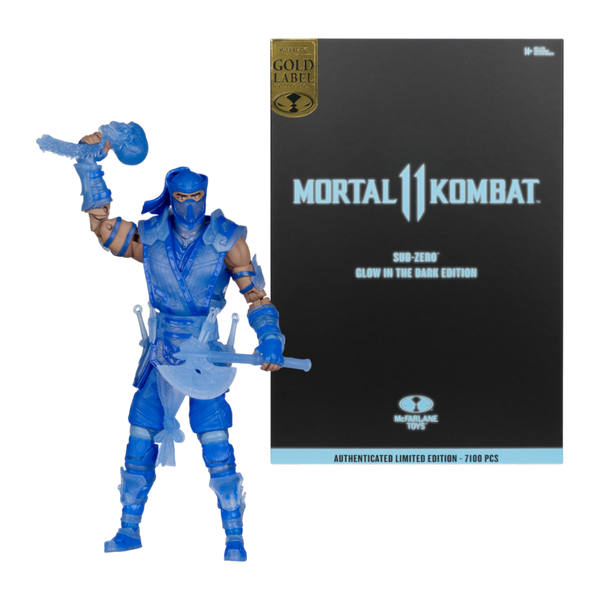 Mortal Kombat II - Sub-Zero (Glow-in-the-Dark) (Gold Label) 7" Figure