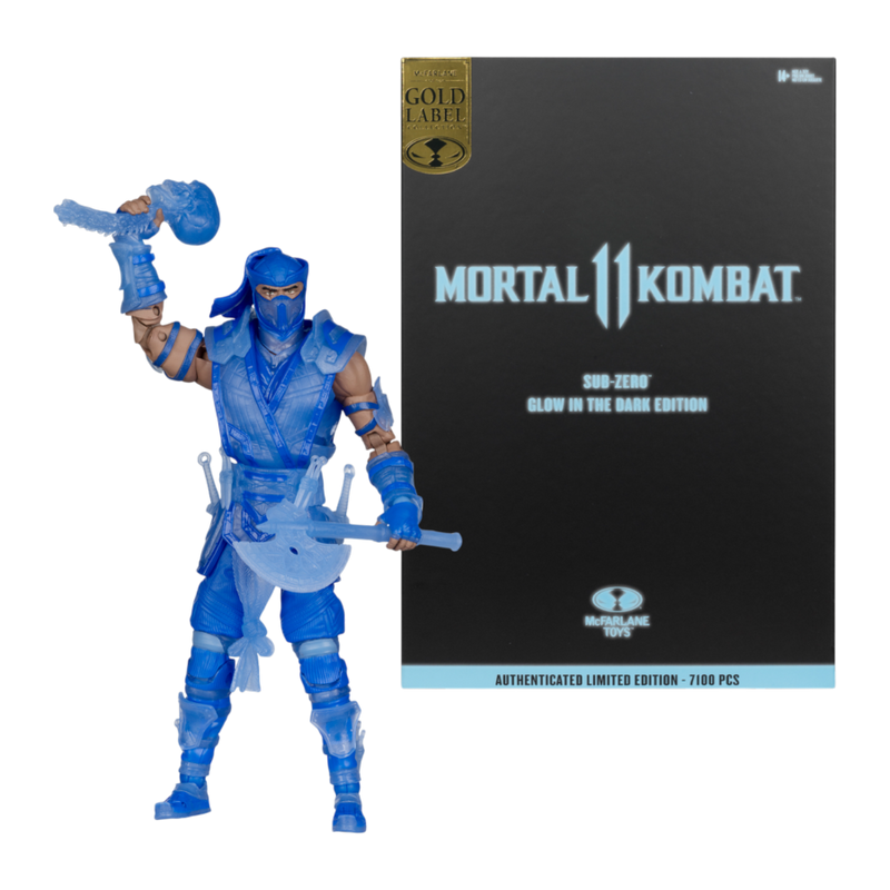 Mortal Kombat II - Sub-Zero (Glow-in-the-Dark) (Gold Label) 7" Figure