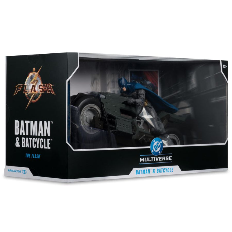 The Flash (2023) - Batman and Batcycle Vehicle (Gold Label)