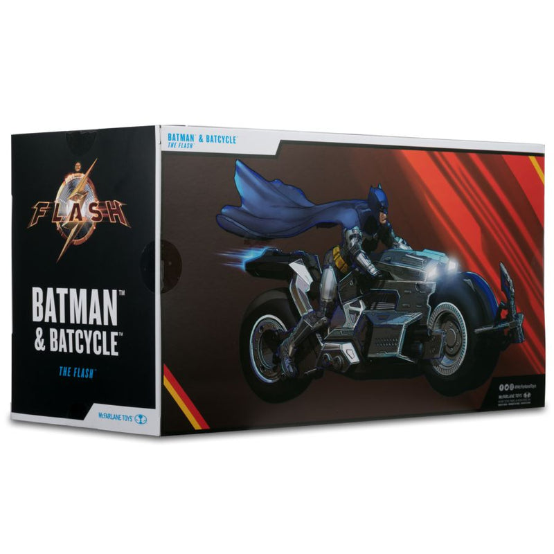 The Flash (2023) - Batman and Batcycle Vehicle (Gold Label)
