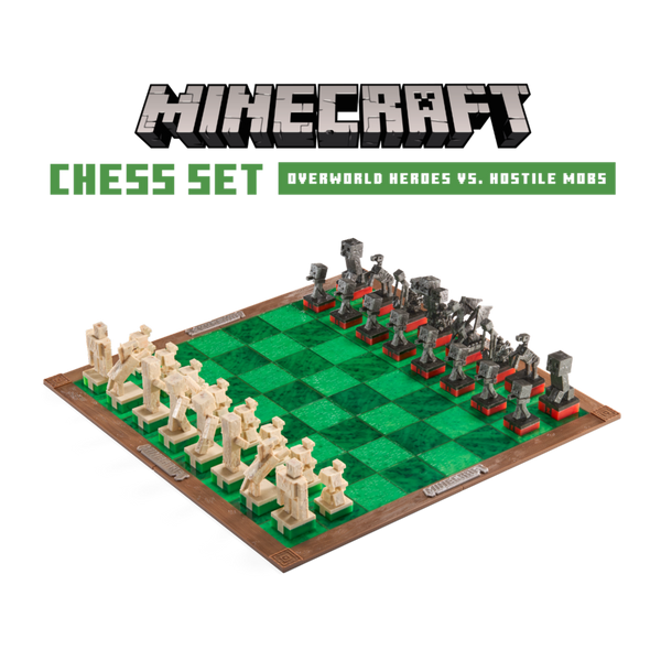 Minecraft - Overworld Heroes VS Hostile Mobs Chess Set
