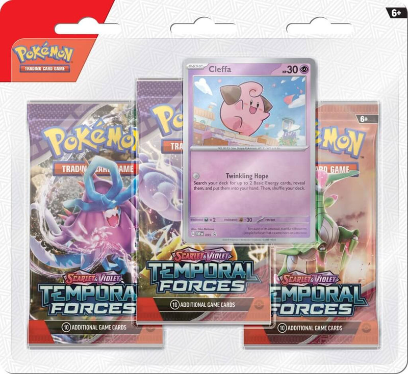 Pokemon TCG - Scarlet & Violet 5 Temporal Forces Three Booster Blister Pack