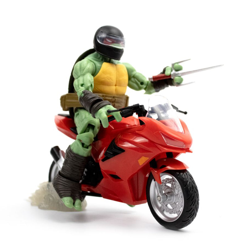 Teenage Mutant Ninja Turtles - Raphael Ninja with Red Motorcycle BST AXN Figure
