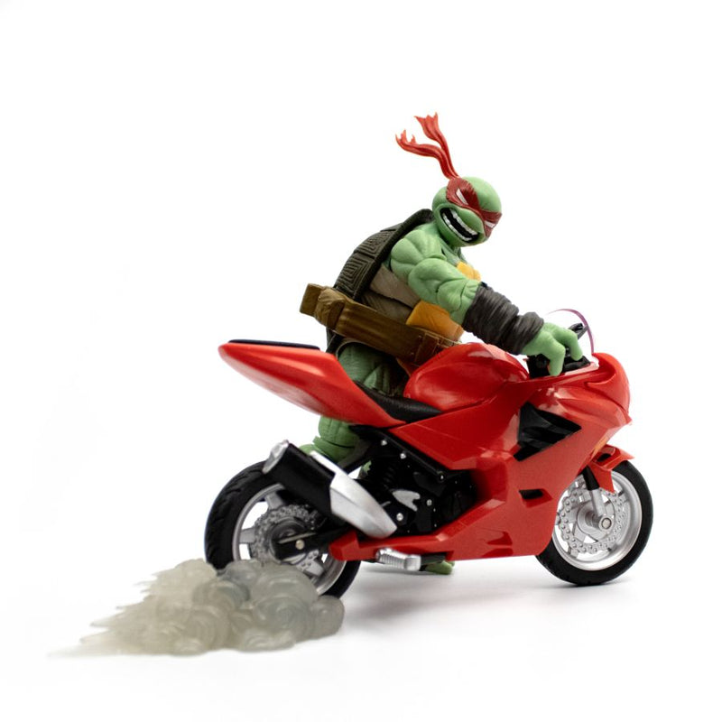 Teenage Mutant Ninja Turtles - Raphael Ninja with Red Motorcycle BST AXN Figure