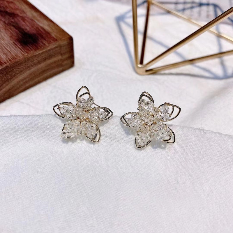Petals Crystal Stud Earrings