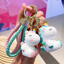 Unicorn Vinyl Keychain with Bell Charm