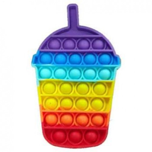 Pop It Fidget Toy Rainbow Bubble Tea
