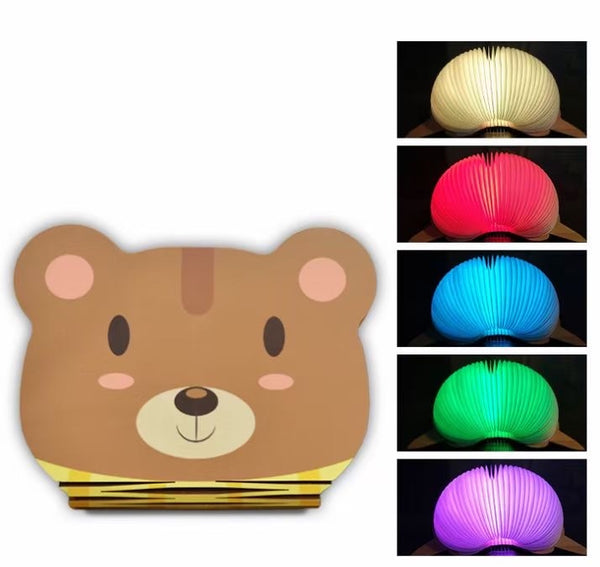 Multi Colour LED Book Lamp - Bear