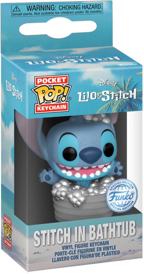 Lilo & Stitch - Stitch in Bathtub Pocket Pop! Keychain