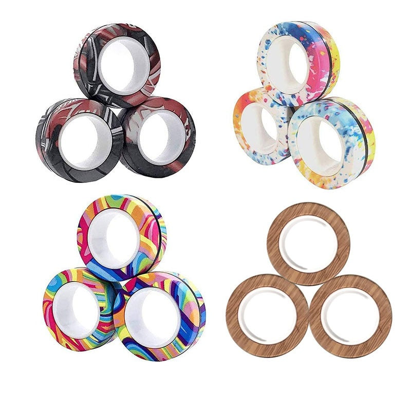 Magnetic Roller Rings 3pc (assorted colours)