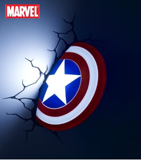 Marvel Avengers Captain America Shield 3DFX Wall Night Light