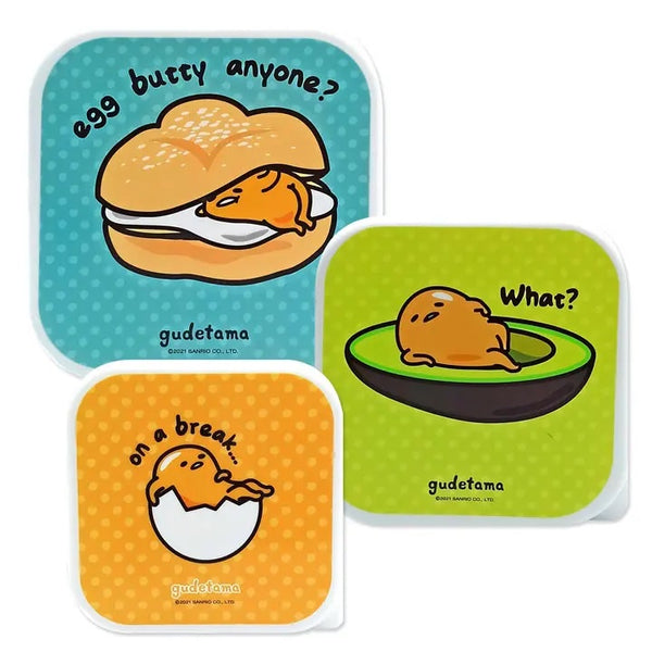 Gudetama Set of 3 Lunch Boxes