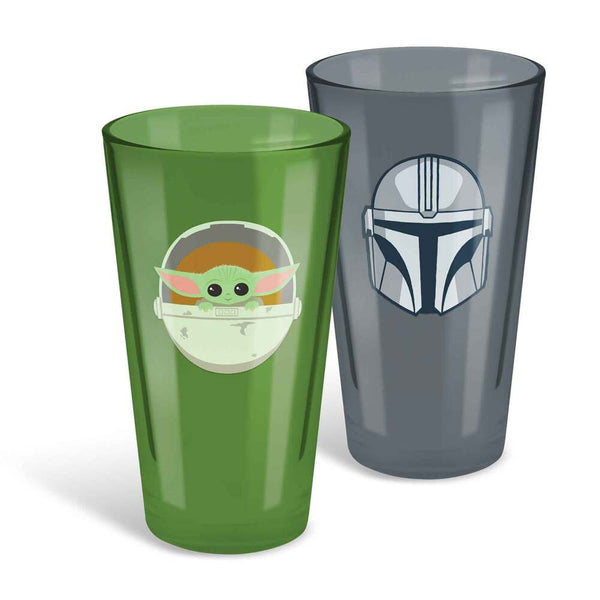 Star Wars: The Mandalorian - Set Of 2 Coloured Conical Glass