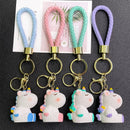Unicorn Vinyl Keychain with Bell Charm