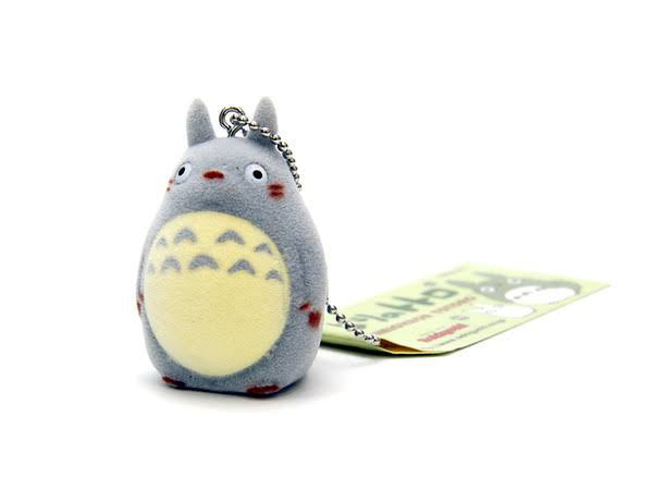 Totoro Flocked Keychain Charm