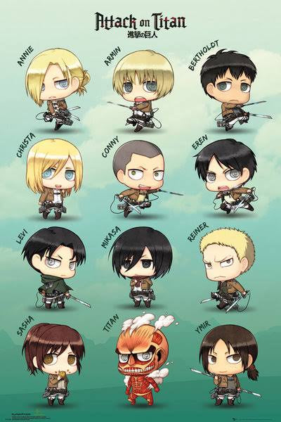 Attack On Titan - Poster - Chibi Characters