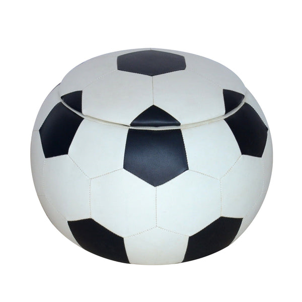 Soccer Ball Ottoman with Lid