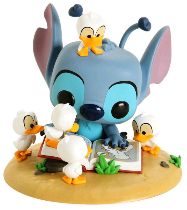 Lilo & Stitch - Stitch with Book & Ducks US Exclusive Pop! Deluxe [RS]