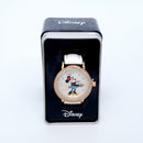 Disney Minnie Mouse Watch with White Leather Strap
