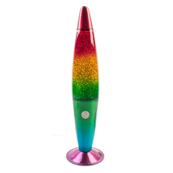 Rocket Shaped Rainbow Glitter Lamp