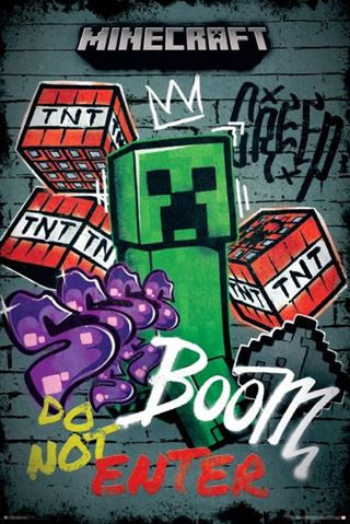 Minecraft - Poster - Do Not Enter Graffiti