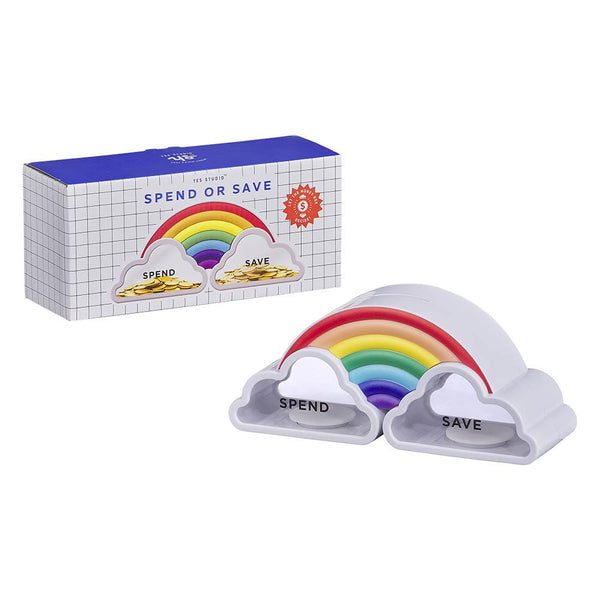 Yes Studio Spend or Save Money Box (Rainbow)