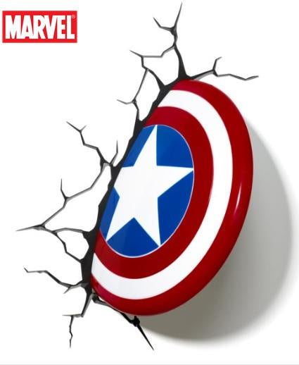 Marvel Avengers Captain America Shield 3DFX Wall Night Light